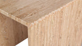 Lucca End Table - Handcrafted Marble Elegance with Art Deco Design and Fluted Base for Luxe Living