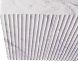 Lucca End Table - Handcrafted Marble Elegance with Art Deco Design and Fluted Base for Luxe Living