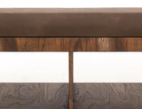Upholstered Seat Bench with Storage - Balam Mango Wood Bench