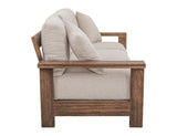 Wooden Frame Upholstered Sofa | Duna Collection Pearl Fabric