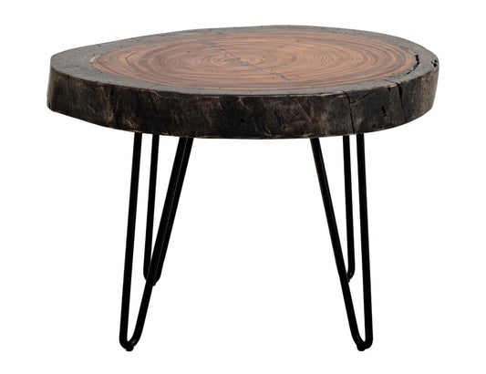 Live Edge End Table - Parota Wood Epoxy Collection