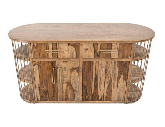 Balam Kitchen Island - 2 Drawer 4 Door 6 Shelf Mango Wood