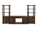 Black Balam Wall Unit - Handcrafted Mango & Teak Wood TV Stand