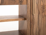 Balam 80" TV Stand with Electric Fireplace - Mango & Teak Wood