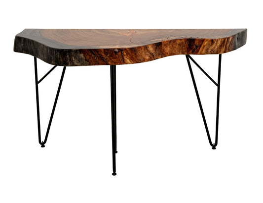 Live Edge Parota Wood Sofa Table | Epoxy Collection