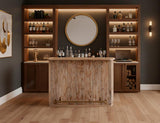 1-Drawer 2-Door Bar with Wine | White Balam Mango & Teak Wood