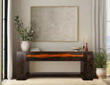 Raramuri 1 Shelf Console - Mango Wood & Epoxy Resin Design
