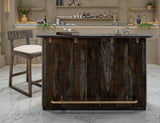 1-Drawer 2-Door Bar with Wine Storage | Black Balam Mango Teak