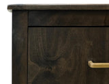 2 Drawer Nightstand | Dark Mango Wood Bedside Table