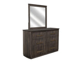 6 Drawer Dresser - Dark Mesquite Mango Wood Storage Furniture