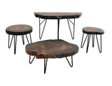 Live Edge Parota Epoxy Cocktail Table | Solid Wood Furniture