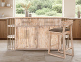 2 Drawer 4 Door 6 Shelf Kitchen Island | Balam Mango Teak