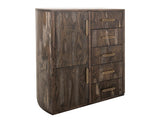 5 Drawer & 2 Door Gentleman's Chest | Handcrafted Mango & Teak