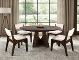 Zaphiro Round Dining Table | Handcrafted Parota Wood & Sapphire Epoxy