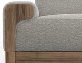 Wooden Frame Loveseat | Modern Design Premium Fabric