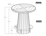 Balam Bistro Bar Table - Sustainable Mango Wood Dining