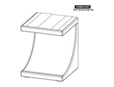 Wooden Chairside Table - Mesquite Collection Mango Wood