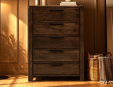 Rarámuri 5 Drawer Chest - Solid Wood Storage Furniture