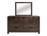 7 Drawer Dresser | Rarámuri Solid Wood Storage with Mirror