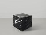 Bolzano End Table - Handcrafted Marble Accent with Unique Veining for Modern Art Deco Spaces