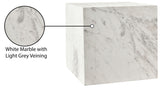 Bolzano End Table - Handcrafted Marble Accent with Unique Veining for Modern Art Deco Spaces