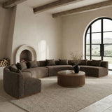 Avanti - Chenille Fabric Upholstered 4 Piece Modular Sectional