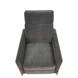 Modern Accent Chair Recliner with Wood Frame, Grey*