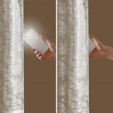 Marble Total Blackout Window Curtain, Silver (Max Blackout)