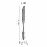 Mixora 304 Stainless Vintage Embossed Flatware Set