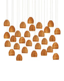 Beehive 30-Light Linear Multi-Drop Pendant