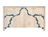4 Door Console - Halo Mango Wood with Sapphire River Inlay