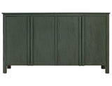 4 Door Mango Wood Console - Modern Green Finish | Xel Ha