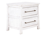 White Roots 2 Drawer Nightstand | Rustic Farmhouse Bedroom