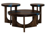 Zaphiro Cocktail Table | Sapphire Inlay Wood & Epoxy Design
