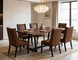 Walnut Live Edge Dining Table | Modern Trestle Design