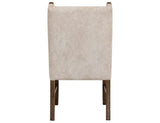 Silver Poly Suede Upholstered Dining Chair | Ivory & Melina Wood