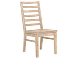 White Balam Wooden Chair - Solid Pine Ladder-Back Dining Chair