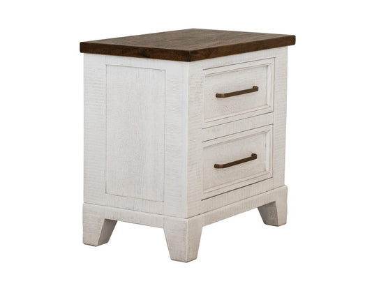 2 Drawer Nightstand | Stoa Collection Melina Wood Two-Tone Design