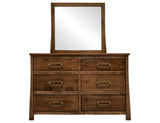 Roots Bedroom Mirror - Mango & Teak Distressed Wood Mirror