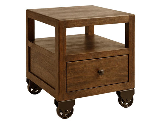 1 Drawer End Table with Shelf - Modern Side Table
