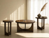 Silver Occasional Chairside Table | Contemporary Resin River Design