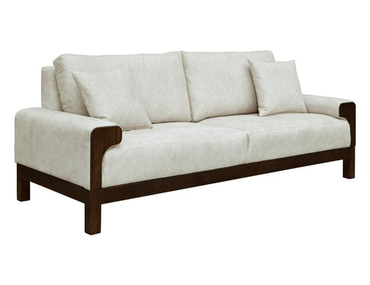 Raramuri Sofa | Leather-Look Upholstery & Wood Details