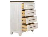 4 Drawer Chest - Stoa Collection Two-Tone Wood Furniture