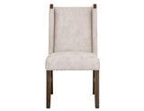 Silver Poly Suede Upholstered Dining Chair | Ivory & Melina Wood