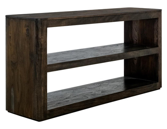 2 Shelf Black Balam Sofa Table - Mango & Teak Wood