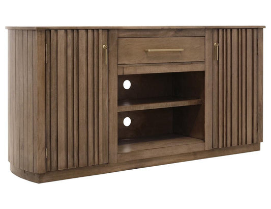 Mezquite Collection TV Stand: 1 Drawer & 2 Door Fireplace Media Console