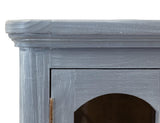 2 Door Console with Glass - Brava Transitional Design Furniture