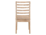 White Balam Wooden Chair - Solid Pine Ladder-Back Dining Chair