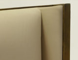 Silver Upholstered Chair | 100% Ivory Leather Wingback Dining