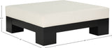 Charleville Coffee Table - Elegant Cream Vegan Leather Top with Solid Wood Base for Modern Spaces